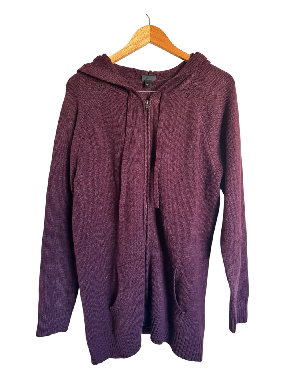 TORRID Zip-Up Hooded Sweater Cardigan - EUC Burgundy size 1 - 14/16